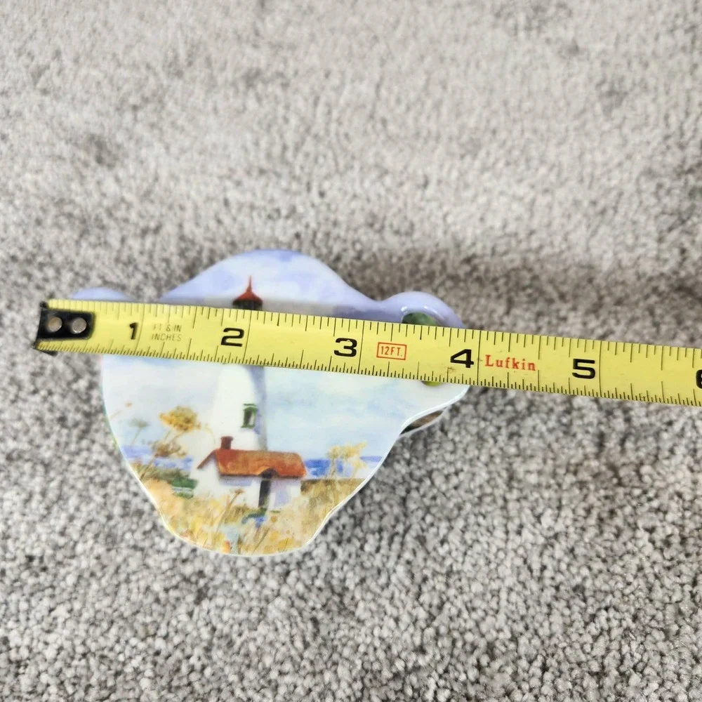 Keller-Charles Tea‎ Bag Rests Melamine Nature Bird Lighthouse Set of 4